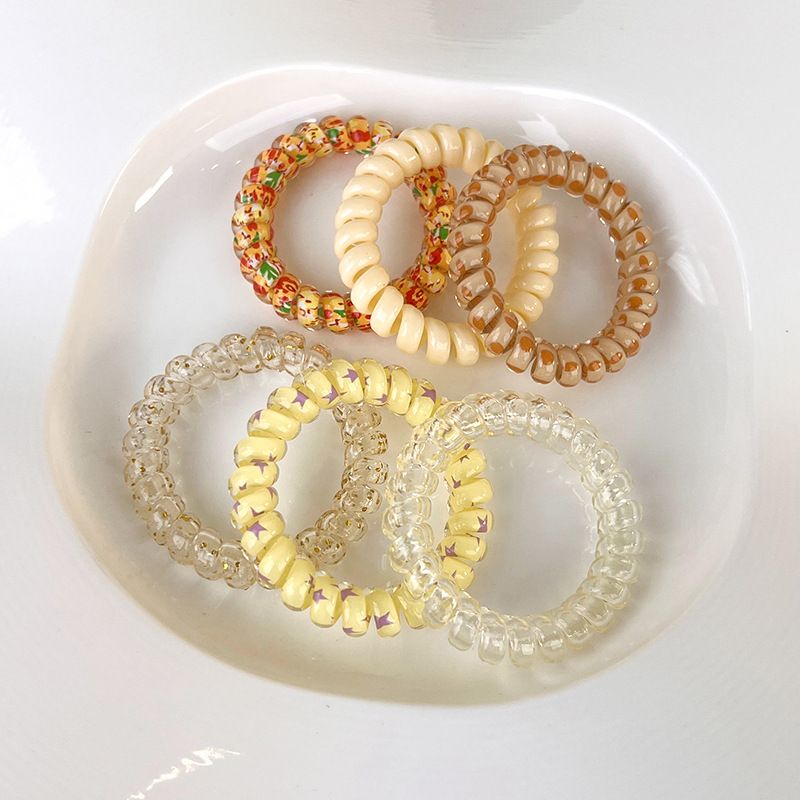 6PCS/Set Candy Colors Elastic Hair Bands Solid Color Women Girls Cute Scrunchies Hair Rope Ties Hair Accessoires Ponytail Holder