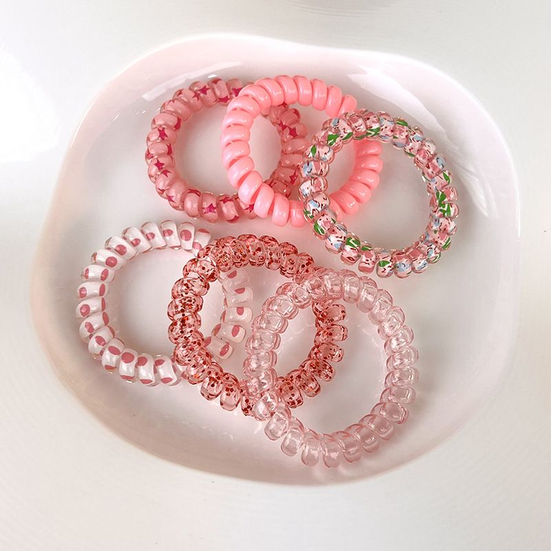 6PCS/Set Candy Colors Elastic Hair Bands Solid Color Women Girls Cute Scrunchies Hair Rope Ties Hair Accessoires Ponytail Holder