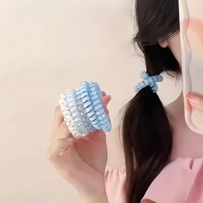 6PCS/Set Candy Colors Elastic Hair Bands Solid Color Women Girls Cute Scrunchies Hair Rope Ties Hair Accessoires Ponytail Holder