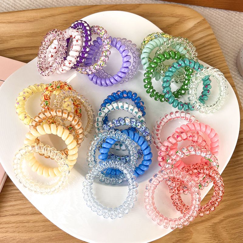 6PCS/Set Candy Colors Elastic Hair Bands Solid Color Women Girls Cute Scrunchies Hair Rope Ties Hair Accessoires Ponytail Holder