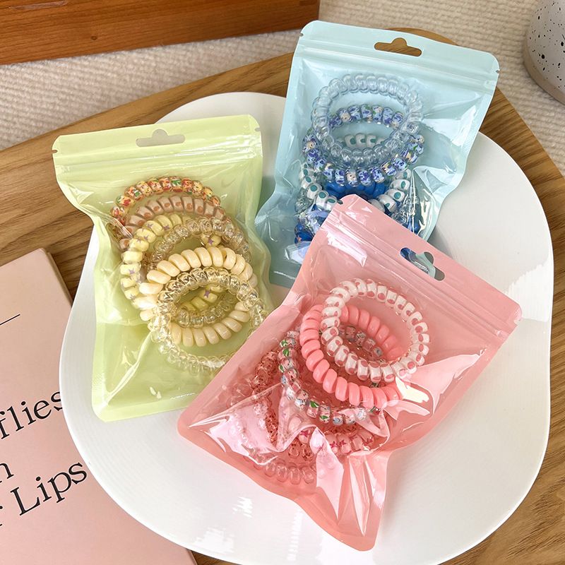 6PCS/Set Candy Colors Elastic Hair Bands Solid Color Women Girls Cute Scrunchies Hair Rope Ties Hair Accessoires Ponytail Holder