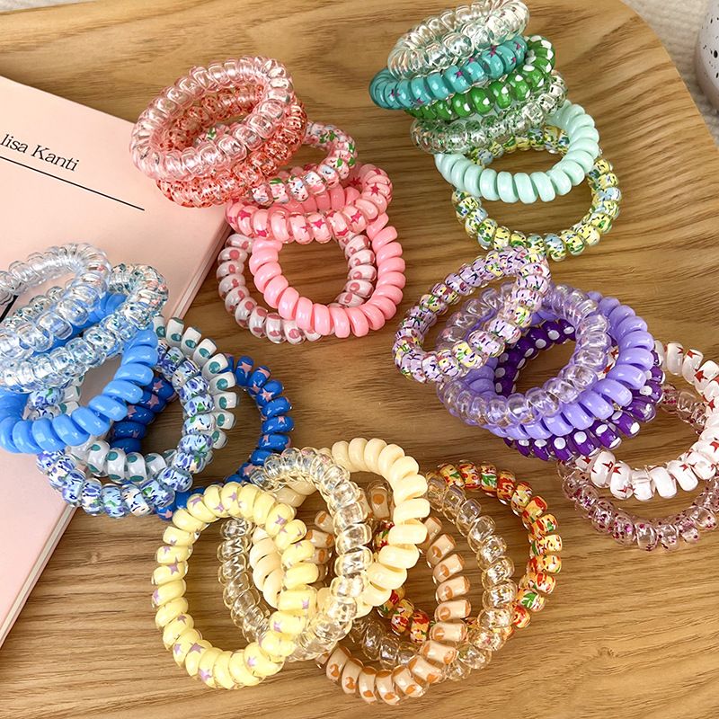 6PCS/Set Candy Colors Elastic Hair Bands Solid Color Women Girls Cute Scrunchies Hair Rope Ties Hair Accessoires Ponytail Holder