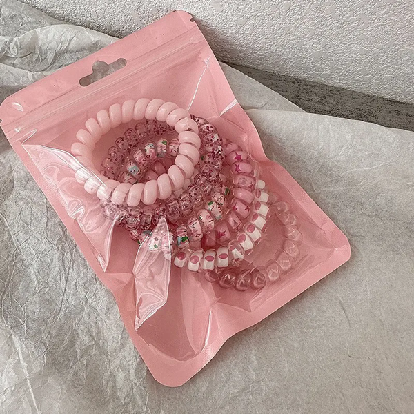 6PCS/Set Candy Colors Elastic Hair Bands Solid Color Women Girls Cute Scrunchies Hair Rope Ties Hair Accessoires Ponytail Holder