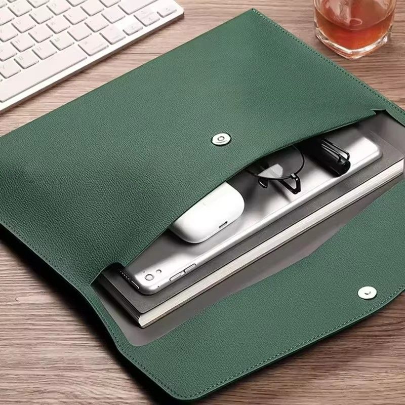 1PC Leather A4 File Bag Waterproof Wear-resistant Ultra-large Capacity Folder Business Office School File Storage Supplies