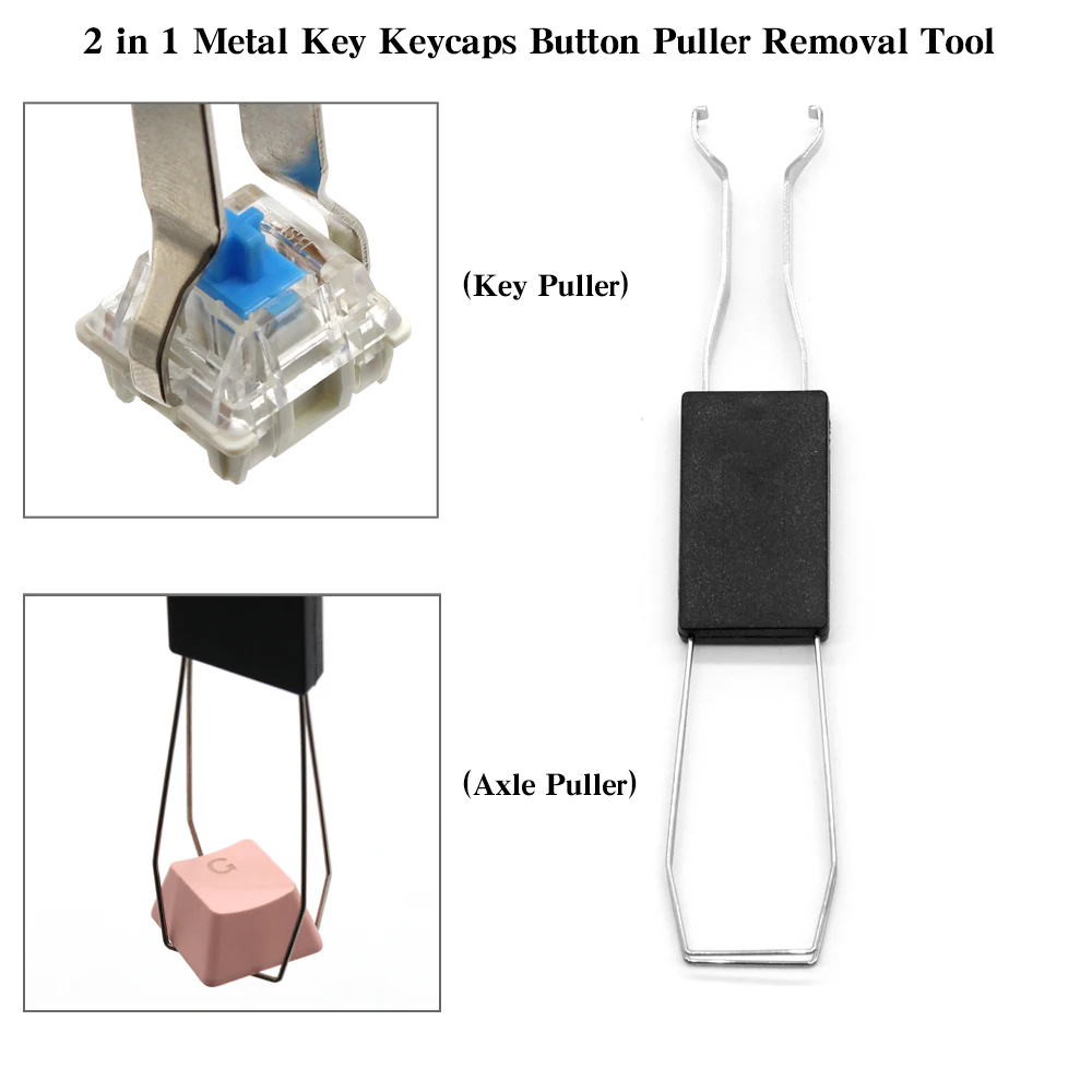 1PC2 In 1 Multi-Purpose Mechanical Keyboard Key Cap Puller Universal Keycap Shaft Remover Button Extractor Keyboards Accessories