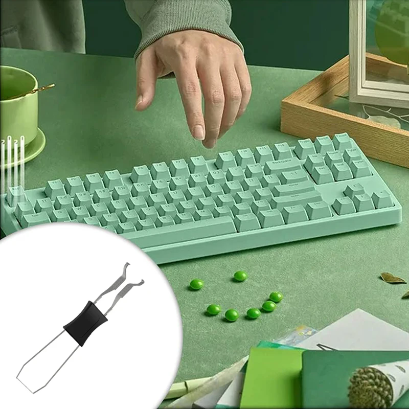 1PC2 In 1 Multi-Purpose Mechanical Keyboard Key Cap Puller Universal Keycap Shaft Remover Button Extractor Keyboards Accessories