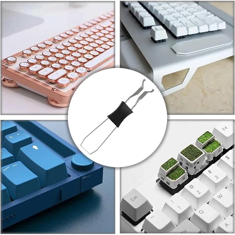 1PC2 In 1 Multi-Purpose Mechanical Keyboard Key Cap Puller Universal Keycap Shaft Remover Button Extractor Keyboards Accessories