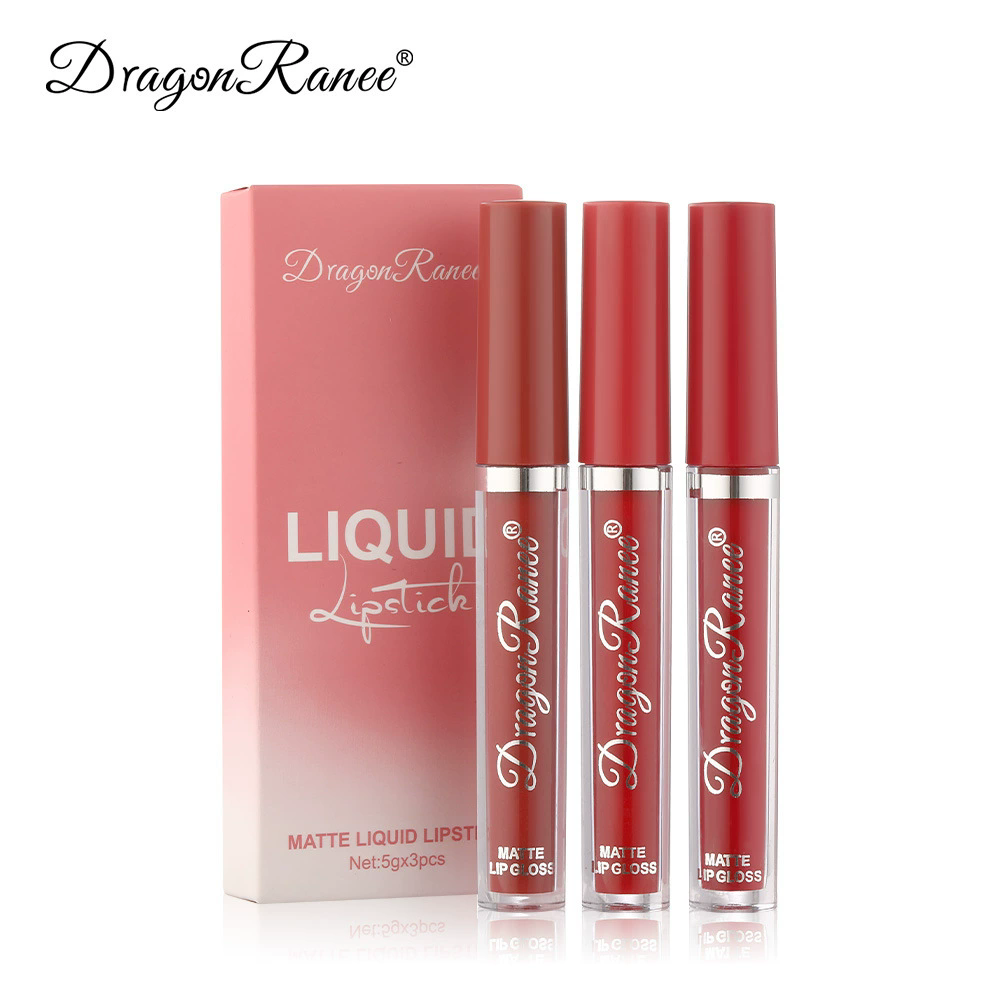 3PCS Lipstick Set Make Up For Women Beauty Cosmetics Lip Gloss Waterproof Long lasting Lip Tint Stain Korean Makeup