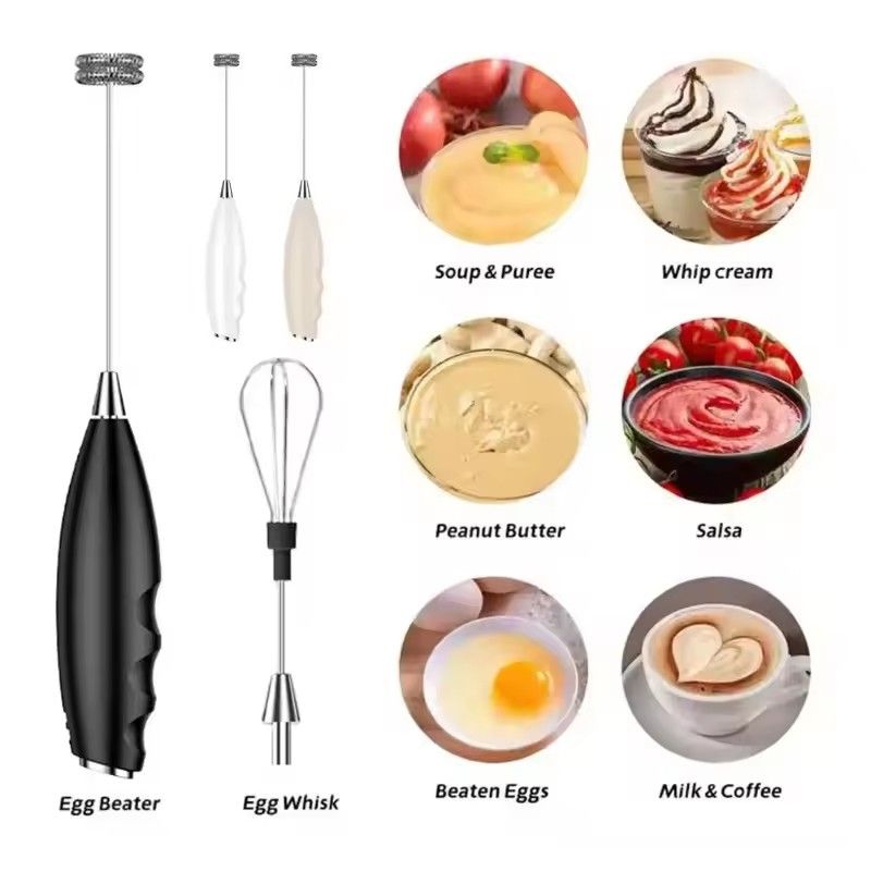 1PC  Handheld Foam Maker For Latte Mini Whisk Coffee Cappuccino Frappe Matcha Hot Chocolate Egg Beater Electric Mixer