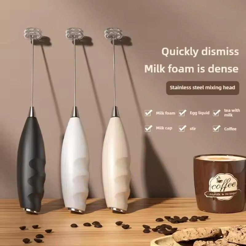 1PC  Handheld Foam Maker For Latte Mini Whisk Coffee Cappuccino Frappe Matcha Hot Chocolate Egg Beater Electric Mixer