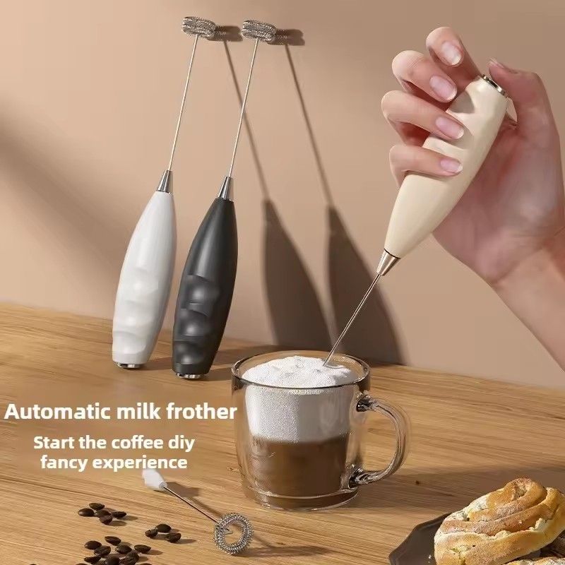 1PC  Handheld Foam Maker For Latte Mini Whisk Coffee Cappuccino Frappe Matcha Hot Chocolate Egg Beater Electric Mixer