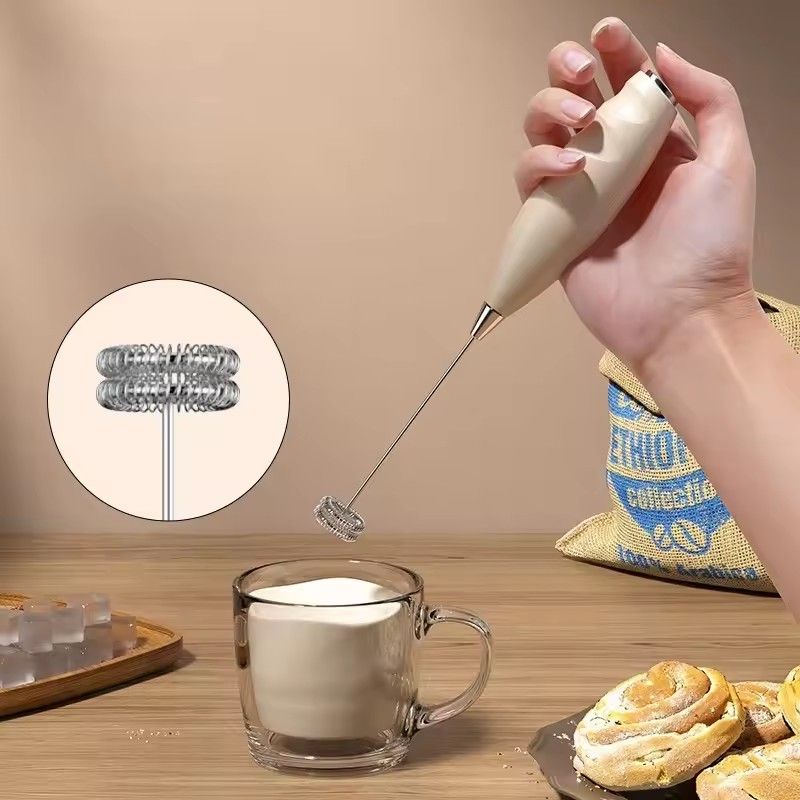 1PC  Handheld Foam Maker For Latte Mini Whisk Coffee Cappuccino Frappe Matcha Hot Chocolate Egg Beater Electric Mixer