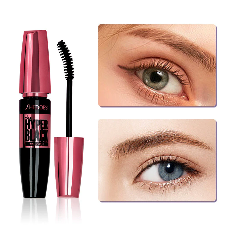 1PC  Waterproof  Mascara Thick Long Smudge-proof Plump Encrypted Long-lasting Curling Large Eye Makeup, Makeup Tools view 3