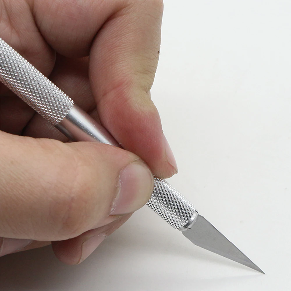 1PC  Aluminum Alloy Wood Cutter Knifes Carve Tool Sculpture Utility Engrave Sharp Metal Scalpel Woodcarve Blade