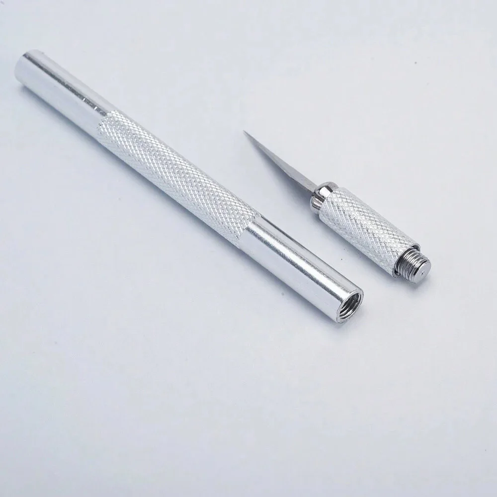 1PC  Aluminum Alloy Wood Cutter Knifes Carve Tool Sculpture Utility Engrave Sharp Metal Scalpel Woodcarve Blade