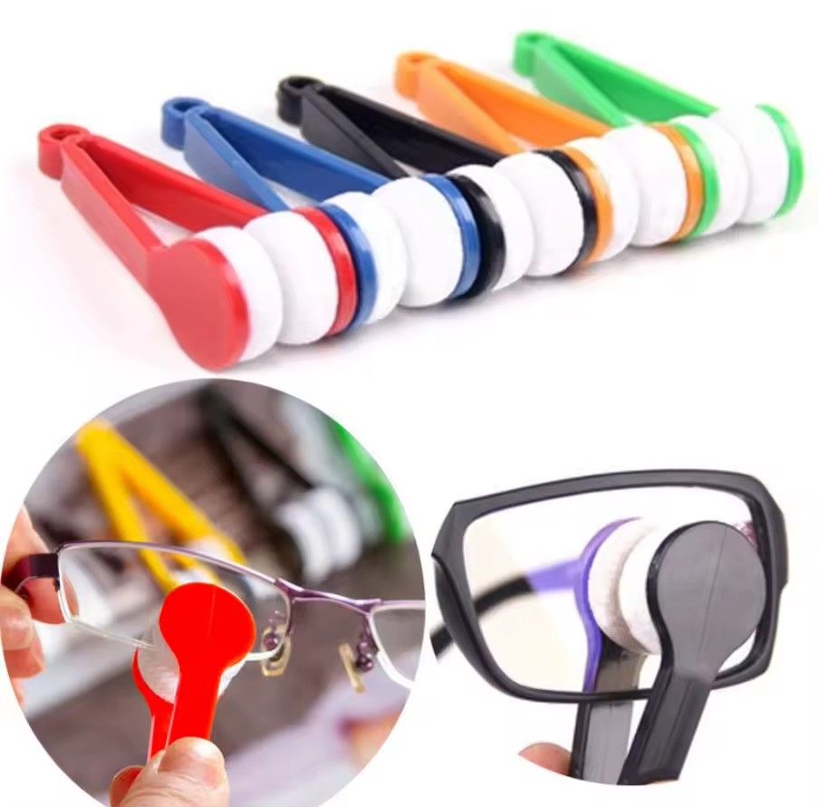 10PCS  Portable Multifunctional Glasses Cleaning Rub Eyeglass Sunglasses Spectacles Microfiber Cleaning Brushes Wiping Tools