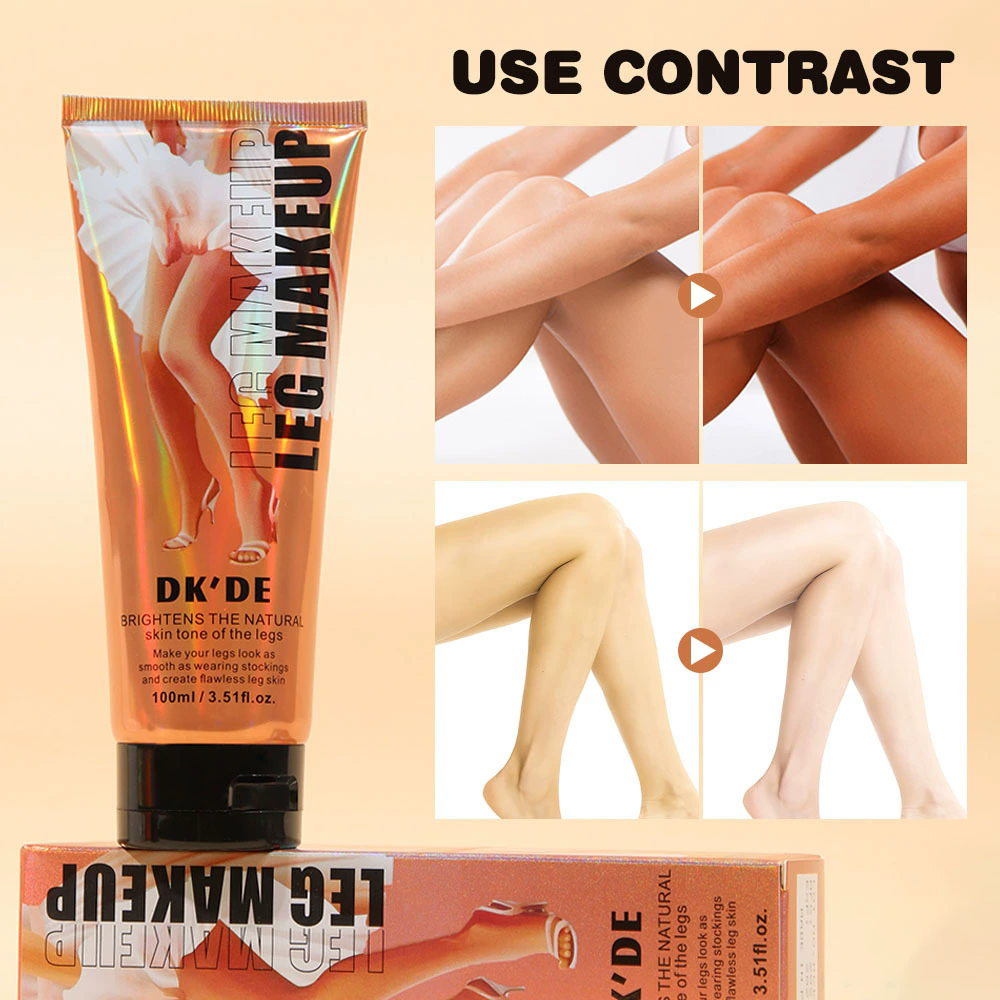 1PCWaterproof Leg Foundation Makeup Bronze Highlighter High Coverage Concealer Smoother Legs High-capacity Leg Makeup Base Woman
