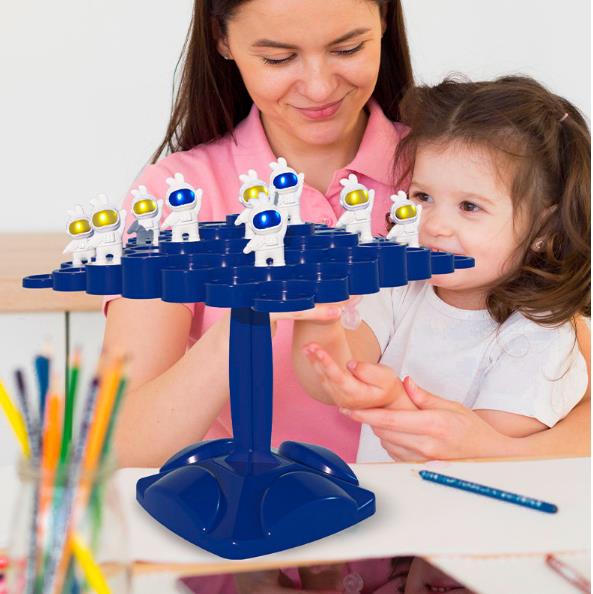 1PC  Children's Balance Tree Chessboard Astronaut Balance Board Desktop Party FunParent Child Interactive Game Building Blocks Toy