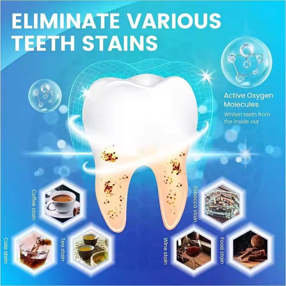 Tooth Whitening Dry Tooth Paste Bleaching Tooth Sticky Gel Whitening Strip High Elastic Oral Care Hygiene
