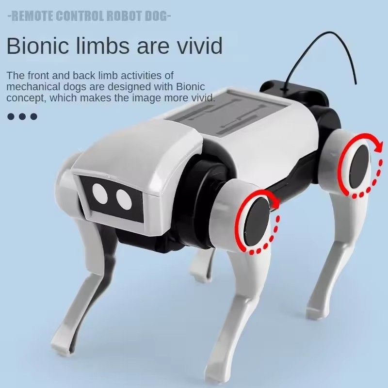 1PCRobot Children's Remote Control Mechanical Dog Toy Science Teaching Diy Assembling Model Electric Set Toys for Boys Kids Gift