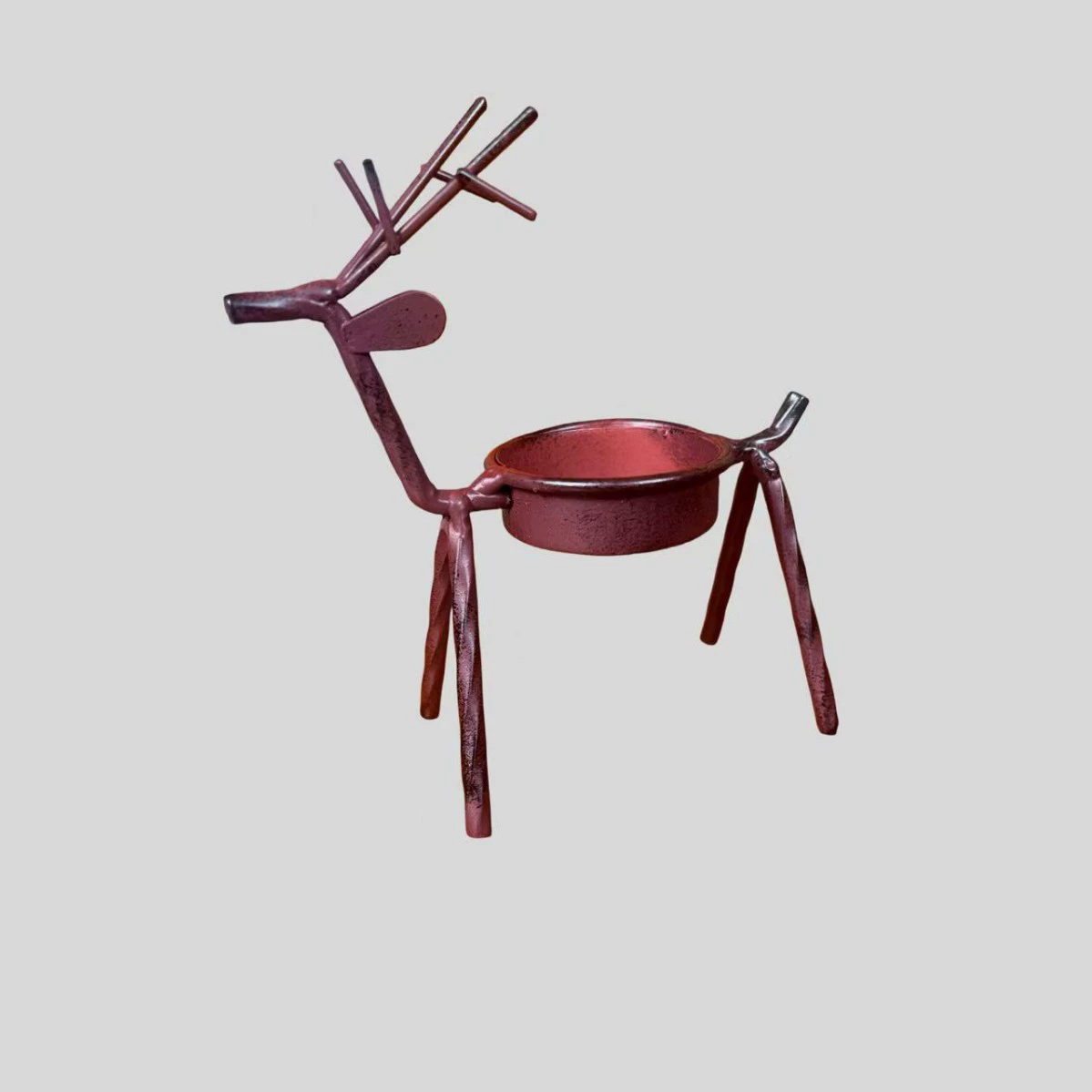 1PC  Christmas Decorations Candle Holder Ideas Black Deer Candle Holder Wrought Iron Candle Holder Restaurant Ornaments