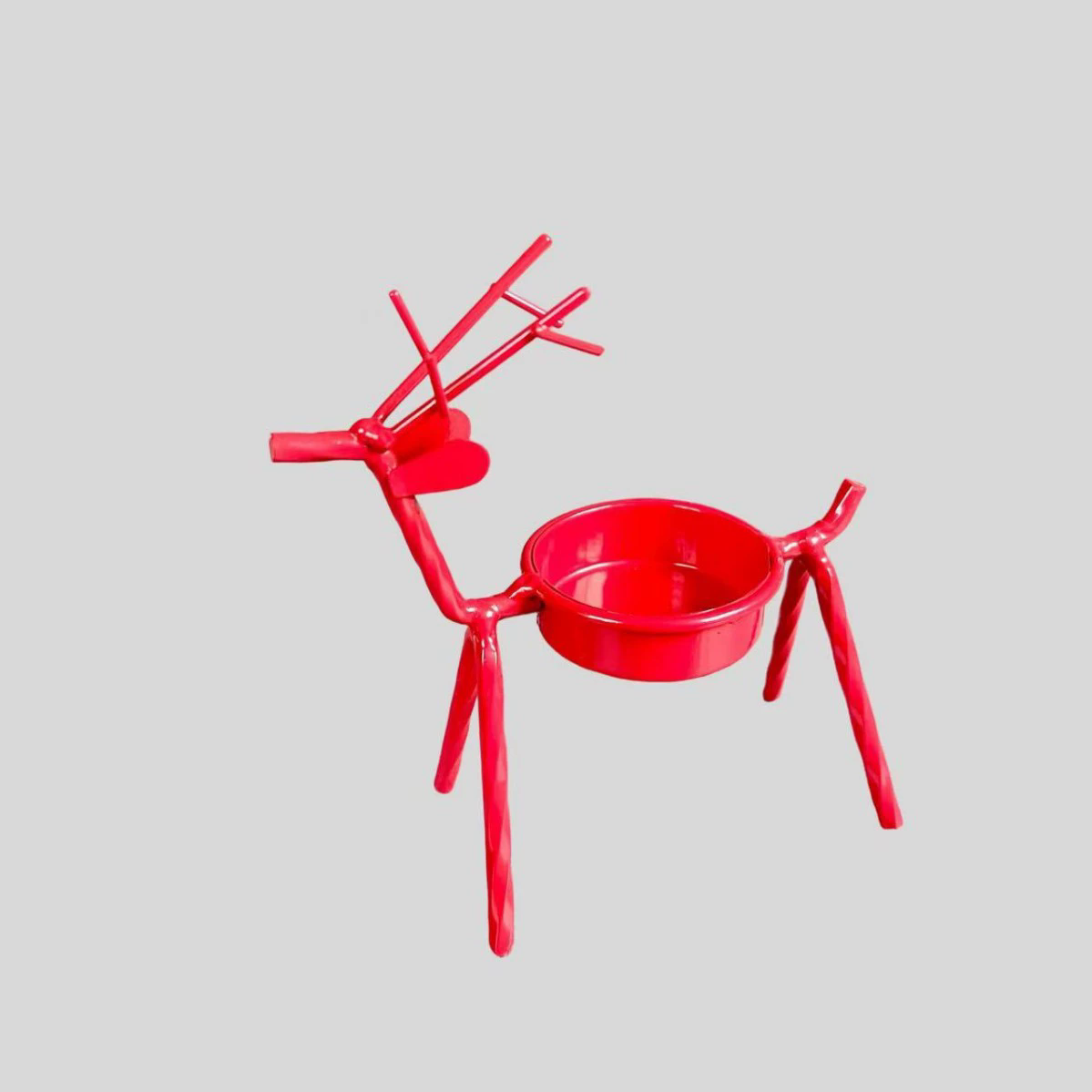 1PC  Christmas Decorations Candle Holder Ideas Black Deer Candle Holder Wrought Iron Candle Holder Restaurant Ornaments