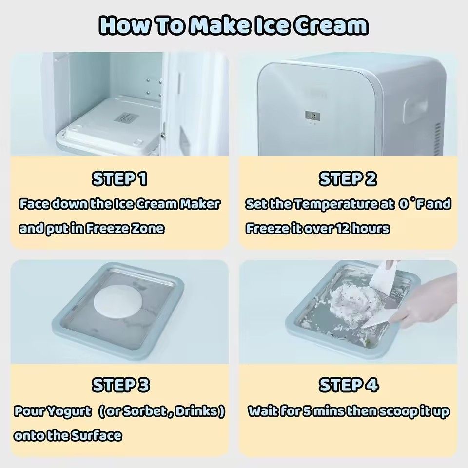 1 set of ice cream machine, household small stir fry yogurt machine, non plug DIY stir fry tray, household kitchen tools