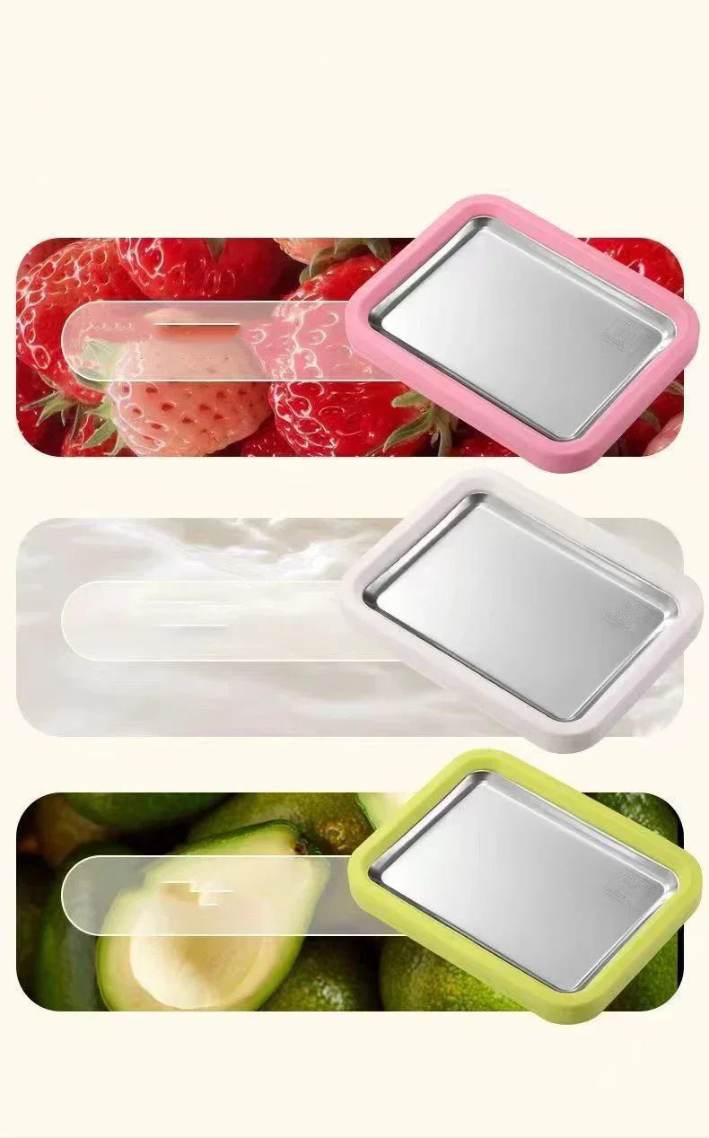 1 set of ice cream machine, household small stir fry yogurt machine, non plug DIY stir fry tray, household kitchen tools