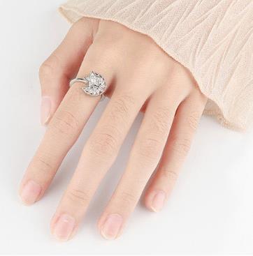 1PC  Fashion  Ring Anxiety for Women Multiple Crystal Flower Plant Finger Ring Girls Rotate Anti Stress Wedding Jewelry