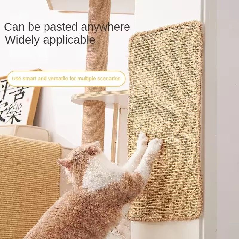 1PC   Scratcher Sisal Hemp Board Wall Pad Furniture Protective Scratching Post For Cat Paw Training