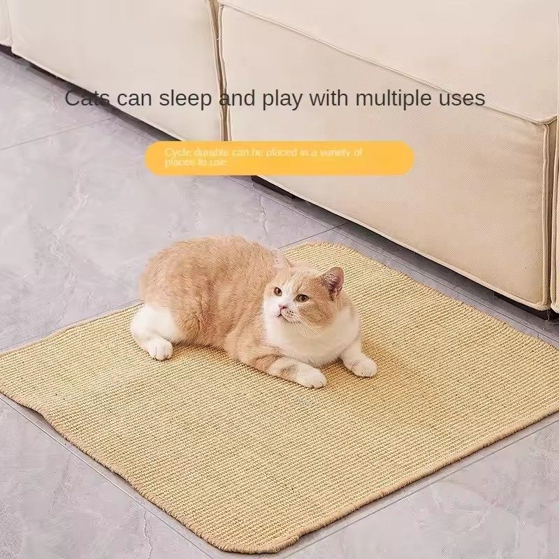 1PC   Scratcher Sisal Hemp Board Wall Pad Furniture Protective Scratching Post For Cat Paw Training