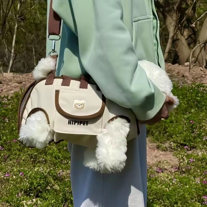 1PC   Hands Free Cat Dog Carrier Backpack Portable Breathable Outdoor Pet Bag Crossbody Travel Carrier with Ventilated Pet Space