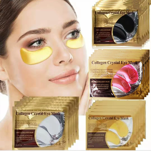 10 Pcs Crystal Collagen Gold Eye Mask Anti-Aging Dark Circles Acne Beauty Patches for Eye Skin Care Korean Cosmetics