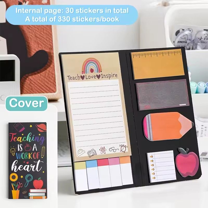 1PC  English Teacher's Sticky Note N Times Can Be Torn Cartoon Color Combination Special-Shaped Student Notes