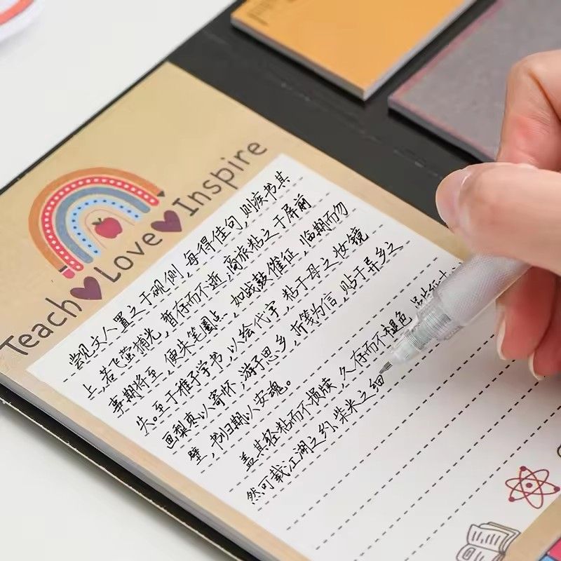 1PC  English Teacher's Sticky Note N Times Can Be Torn Cartoon Color Combination Special-Shaped Student Notes