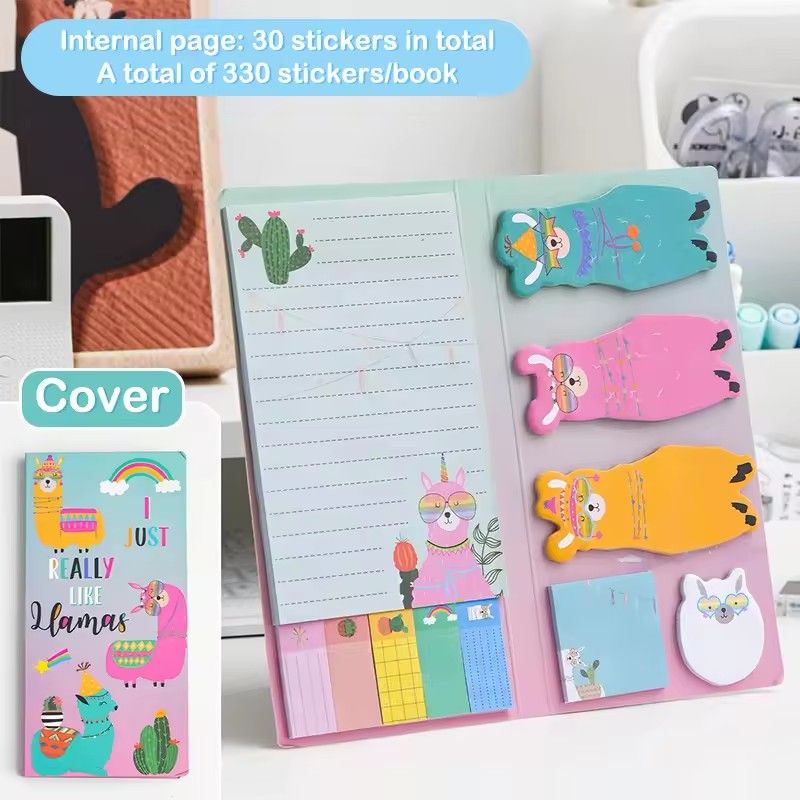 1PC  English Teacher's Sticky Note N Times Can Be Torn Cartoon Color Combination Special-Shaped Student Notes
