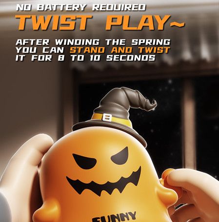 1PC  Fun Halloween Christmas Magic Twist And Stress Relieving Toy Chain Clocking Ghost Elk Devil Twist Dance Trick Creative Toy