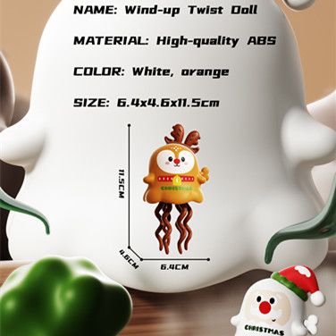1PC  Fun Halloween Christmas Magic Twist And Stress Relieving Toy Chain Clocking Ghost Elk Devil Twist Dance Trick Creative Toy