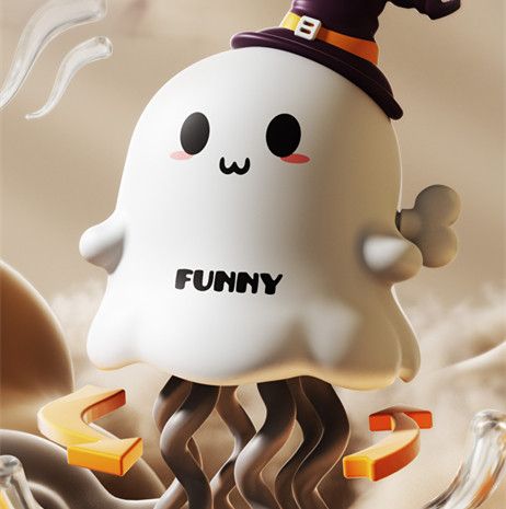 1PC  Fun Halloween Christmas Magic Twist And Stress Relieving Toy Chain Clocking Ghost Elk Devil Twist Dance Trick Creative Toy