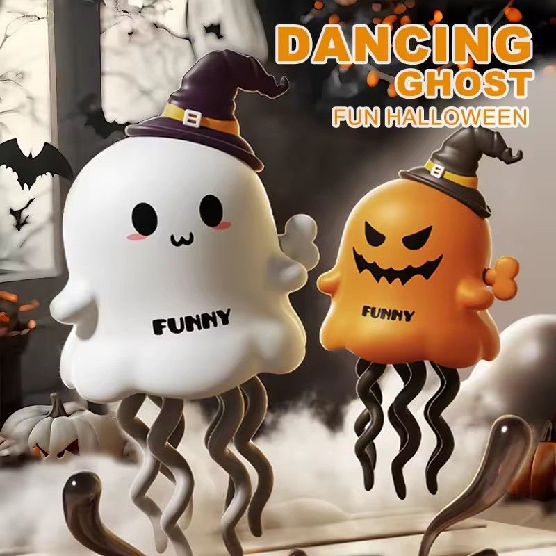 1PC  Fun Halloween Christmas Magic Twist And Stress Relieving Toy Chain Clocking Ghost Elk Devil Twist Dance Trick Creative Toy