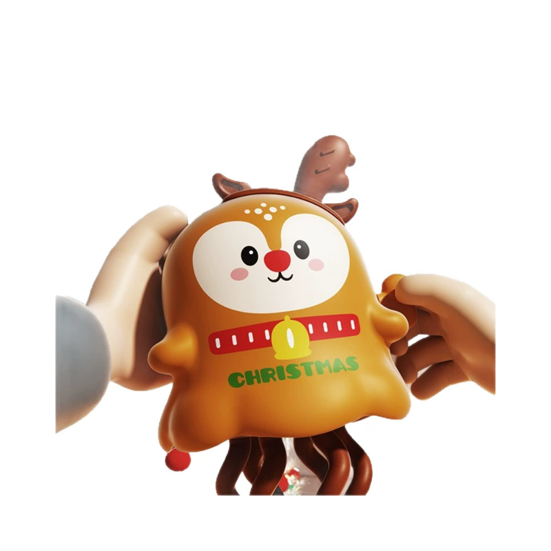 1PC  Fun Halloween Christmas Magic Twist And Stress Relieving Toy Chain Clocking Ghost Elk Devil Twist Dance Trick Creative Toy