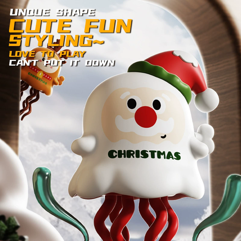 1PC  Fun Halloween Christmas Magic Twist And Stress Relieving Toy Chain Clocking Ghost Elk Devil Twist Dance Trick Creative Toy