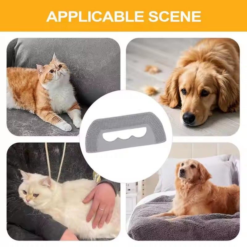 1Pc Pet Hair Remover for Car Interior Reusable Rubber Sheet Lint Removal Tool for Carpet Rug Couch Auto Detailing Furniture