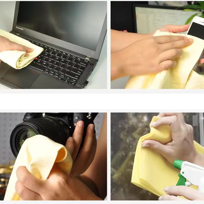 2PCS  Super Absorbent Towel Magical Auto Care Suede Chamois Towels Car Cleaning Towel Wash Cloth Car Wash Brush Cleaning