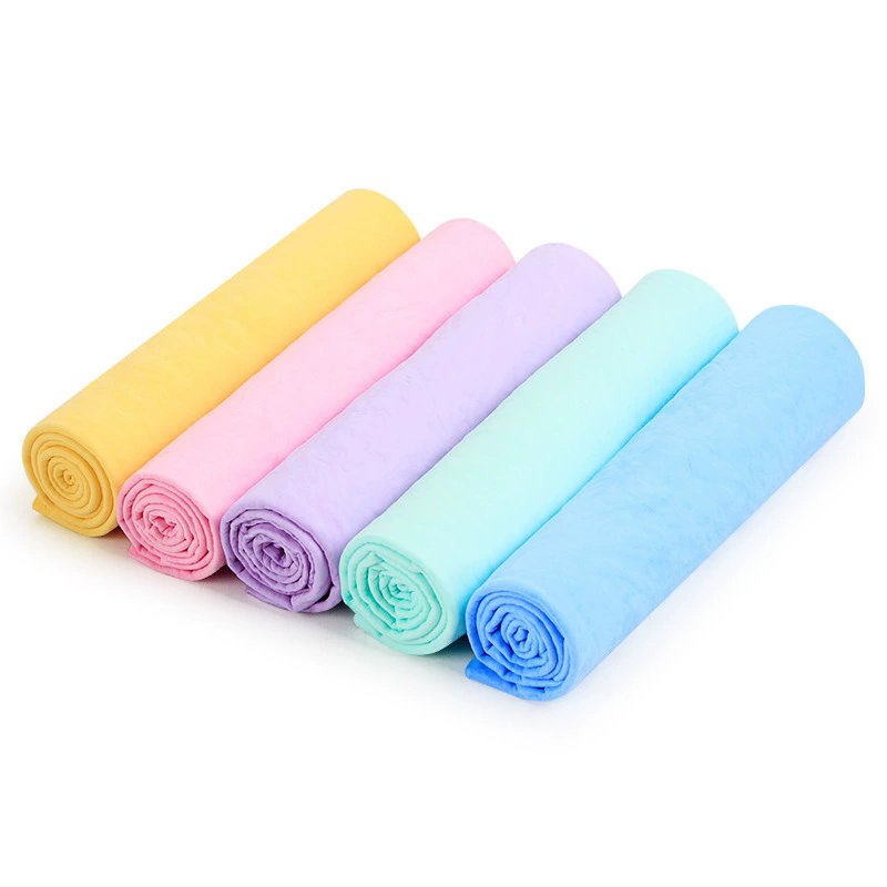 2PCS  Super Absorbent Towel Magical Auto Care Suede Chamois Towels Car Cleaning Towel Wash Cloth Car Wash Brush Cleaning