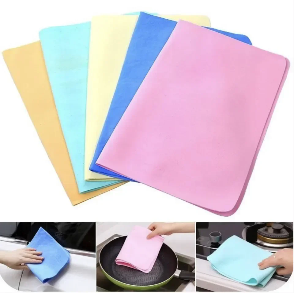 2PCS  Super Absorbent Towel Magical Auto Care Suede Chamois Towels Car Cleaning Towel Wash Cloth Car Wash Brush Cleaning
