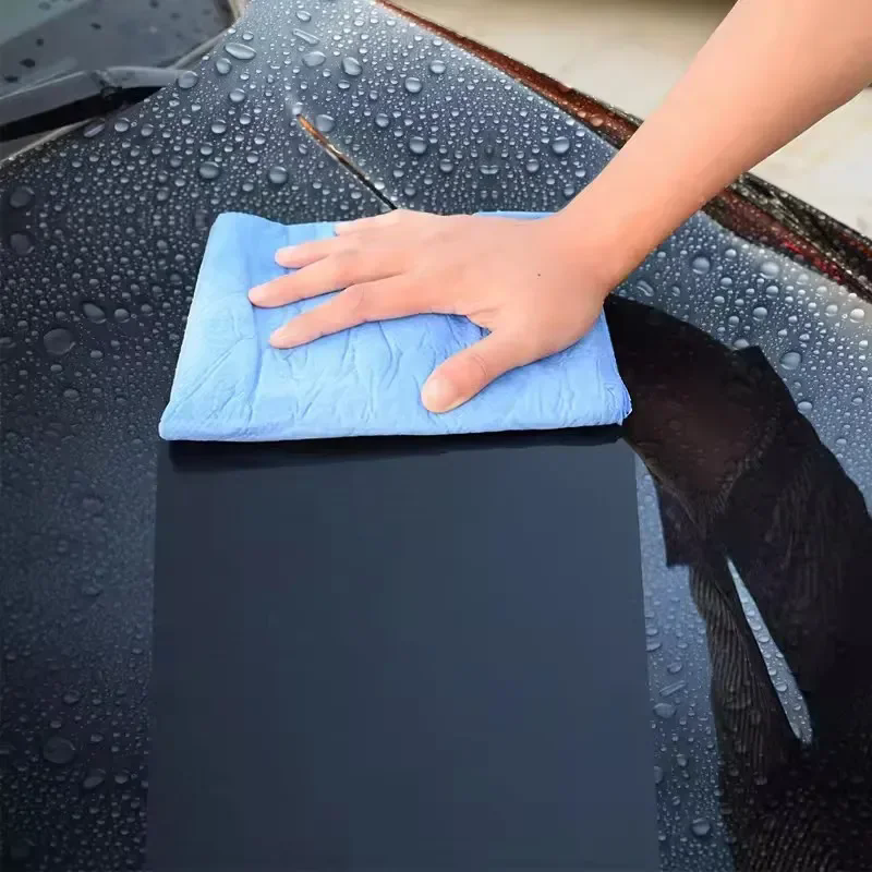 2PCS  Super Absorbent Towel Magical Auto Care Suede Chamois Towels Car Cleaning Towel Wash Cloth Car Wash Brush Cleaning