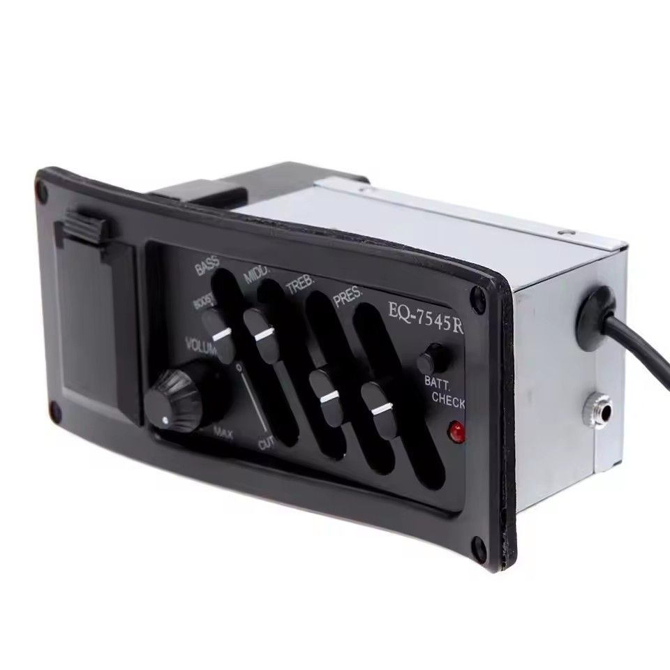 1PC  Acoutic Guitar EQ Piezo Pickup / Pre-Amp Unit Acoustic Guitar EQ-7545R