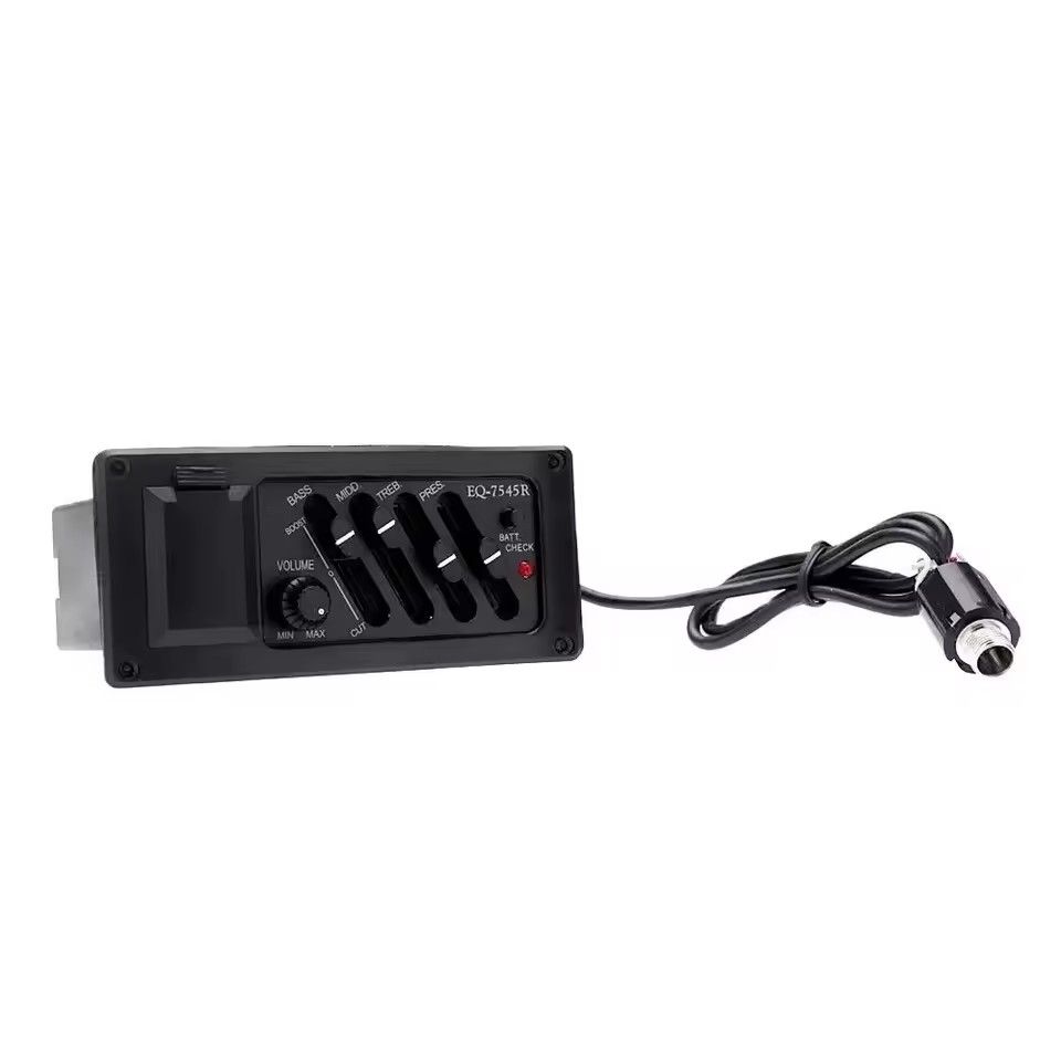 1PC  Acoutic Guitar EQ Piezo Pickup / Pre-Amp Unit Acoustic Guitar EQ-7545R