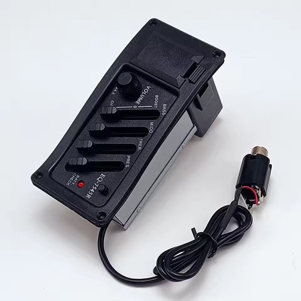 1PC  Acoutic Guitar EQ Piezo Pickup / Pre-Amp Unit Acoustic Guitar EQ-7545R